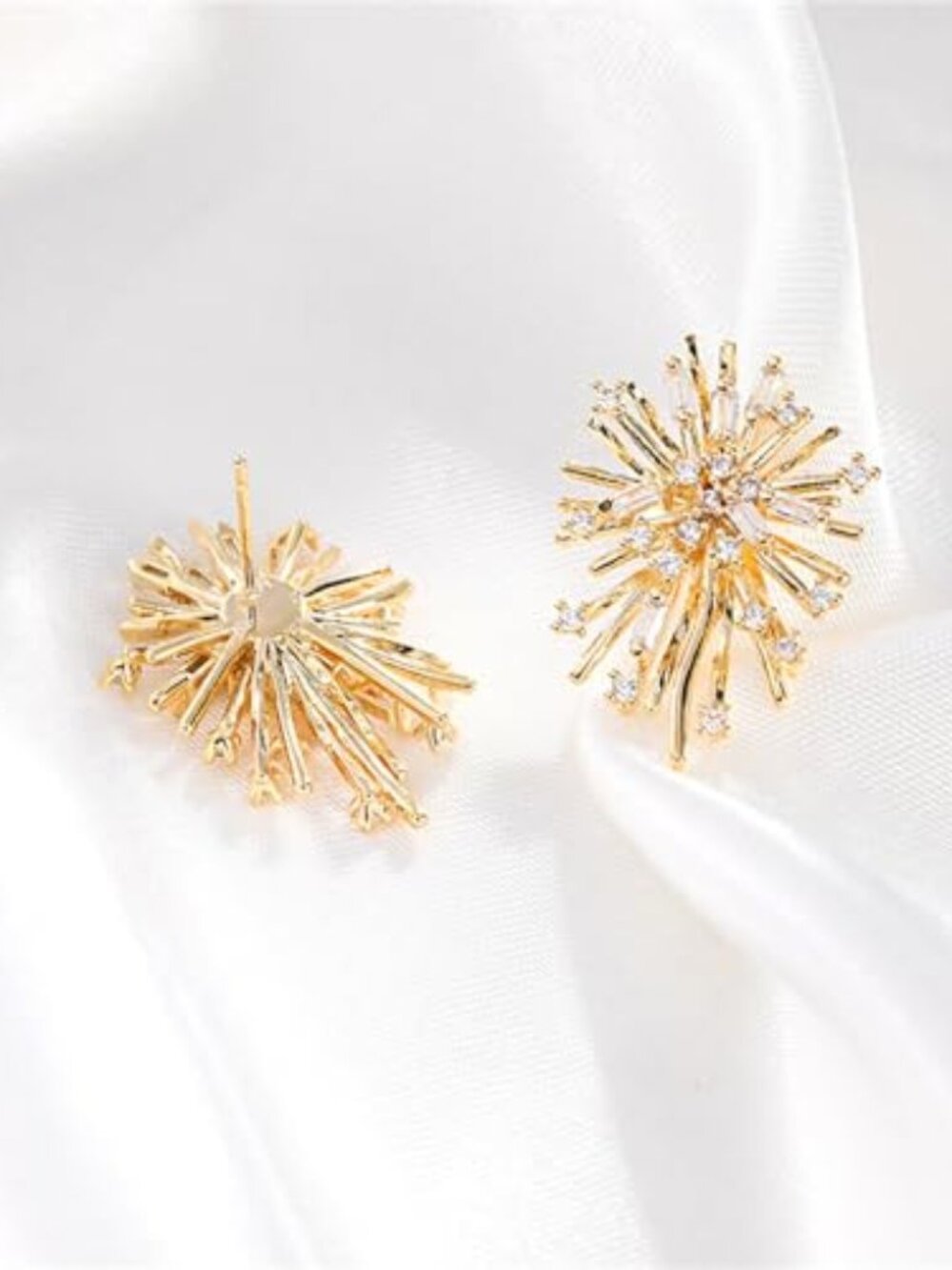 Gold Plated Firework Stud Earrings‎